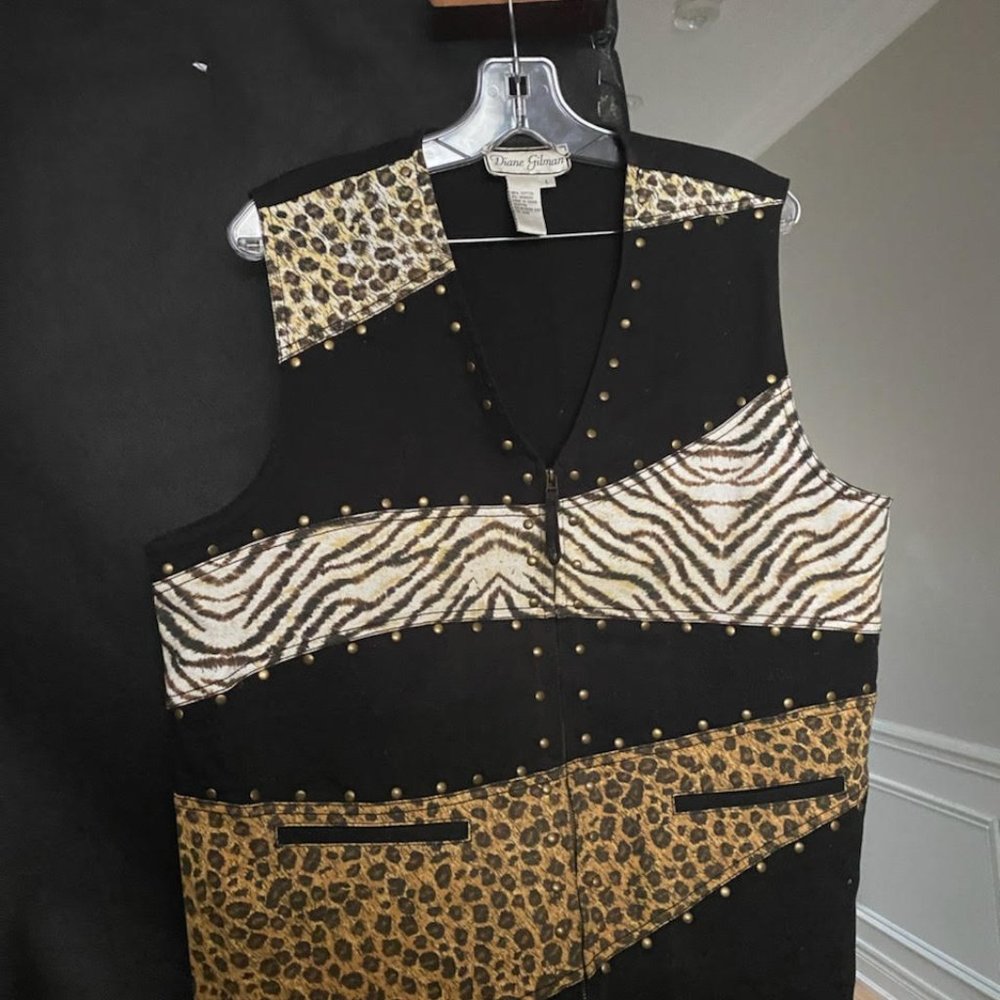 DIANE GILMAN LADIES DENIM VEST SIZE L